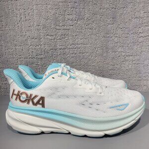 Hoka One One Clifton 9 Women's Size US 9B Frost Rose Gold Running Sneakers.